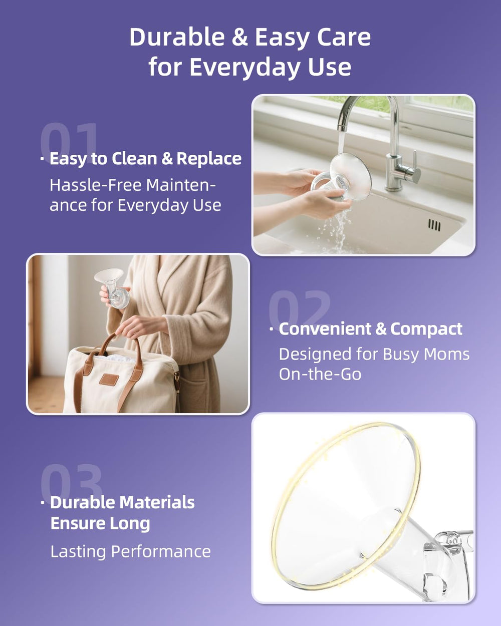 Kaiyiv easy-clean design reduces residue for quick post-pump cleanup.