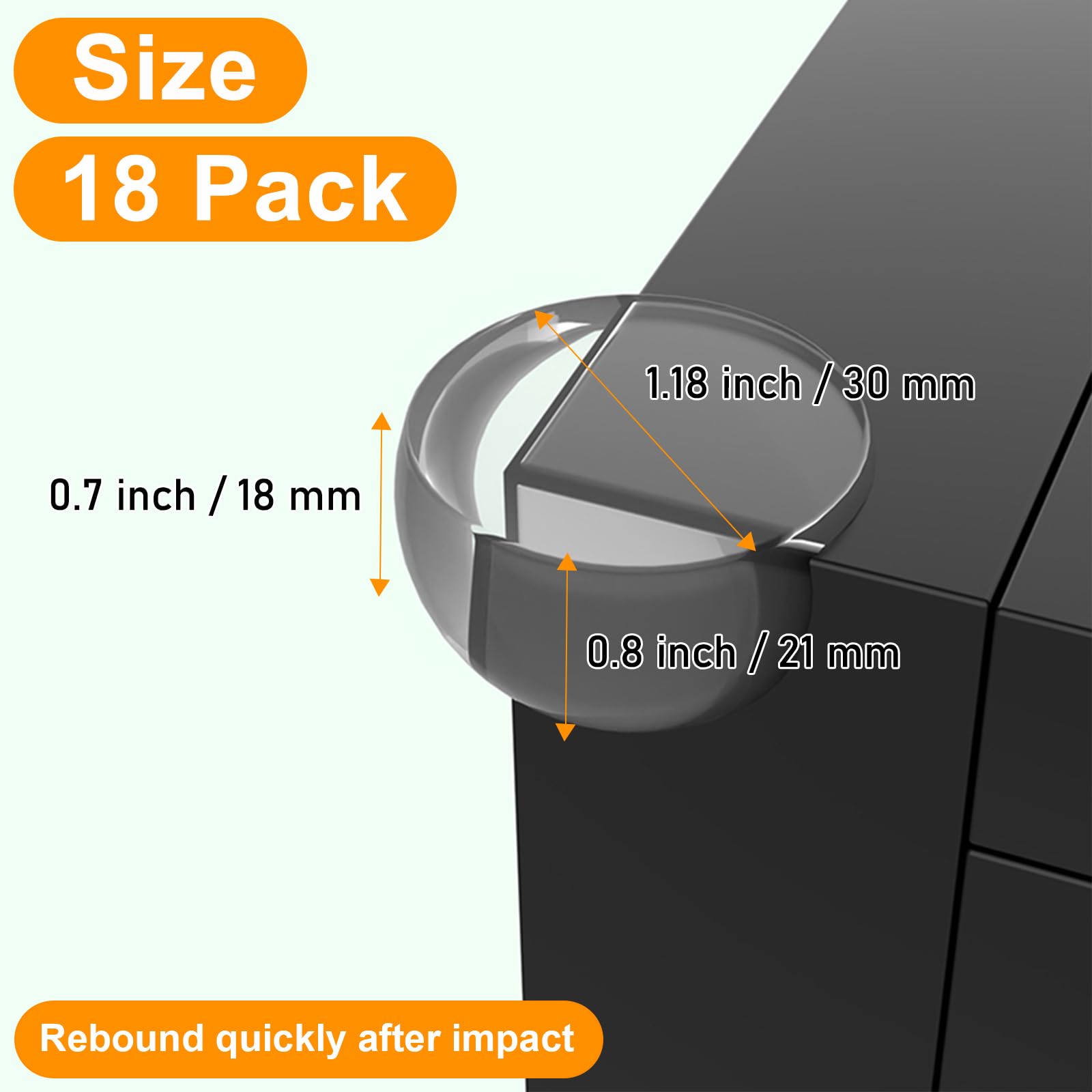 KAIYUER transparent corner protectors on wooden desk keep edges smooth and safe.