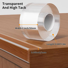 KAIYUER corner protector in use on a table edge for child proofing and smooth finish.