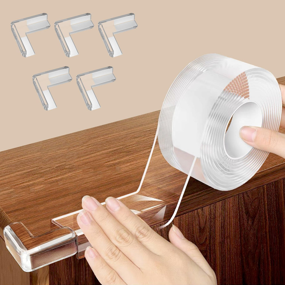 KAIYUER edge corner protector kit with six corners, discreet protection for furniture edges.