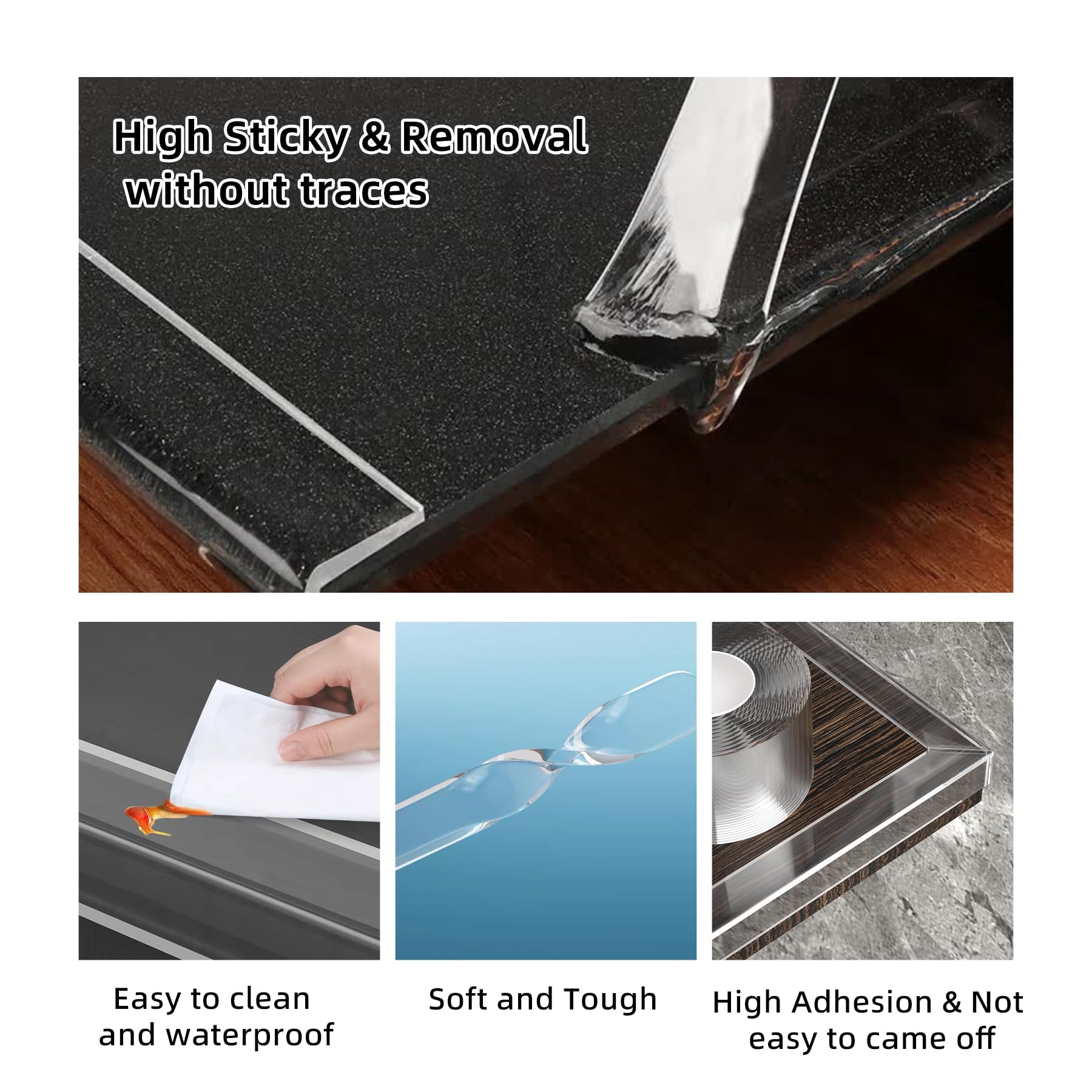 KaiyuER furniture edge protector clear strip blends with decor, guarding edges