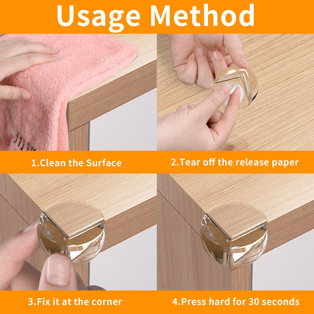 KAIYUER 18-pack clear guards blend invisibly while shielding table corners.