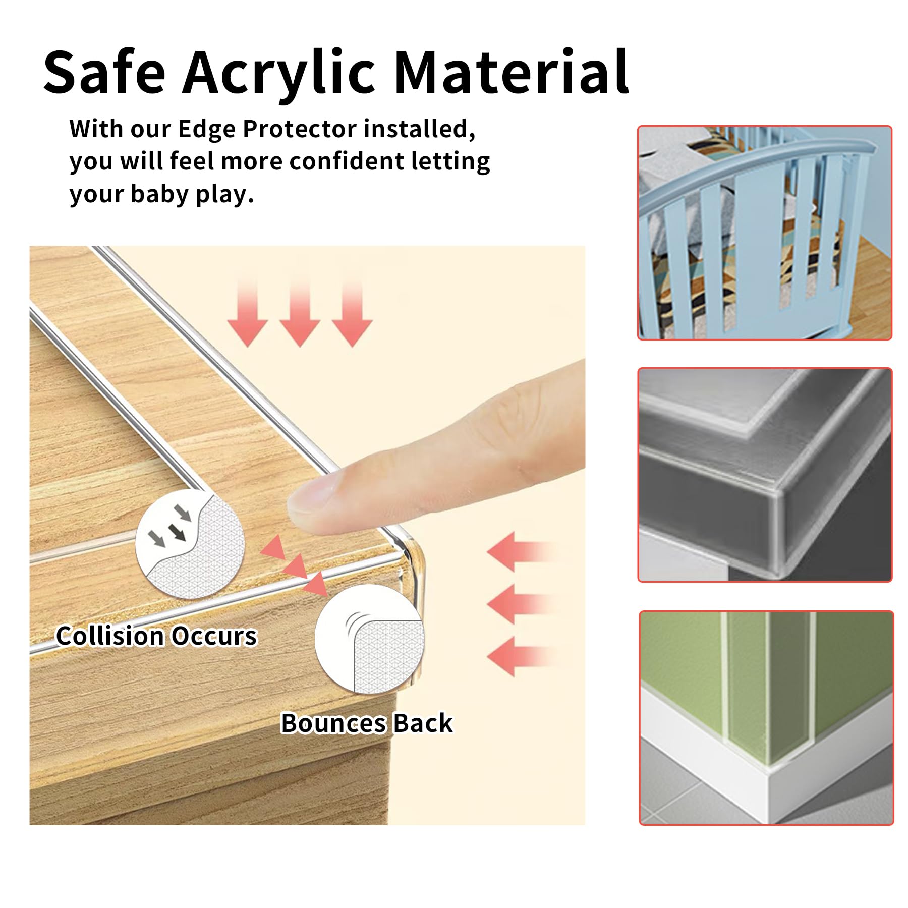 KAIYUER desk edge protector shields tabletops from bumps and marks.