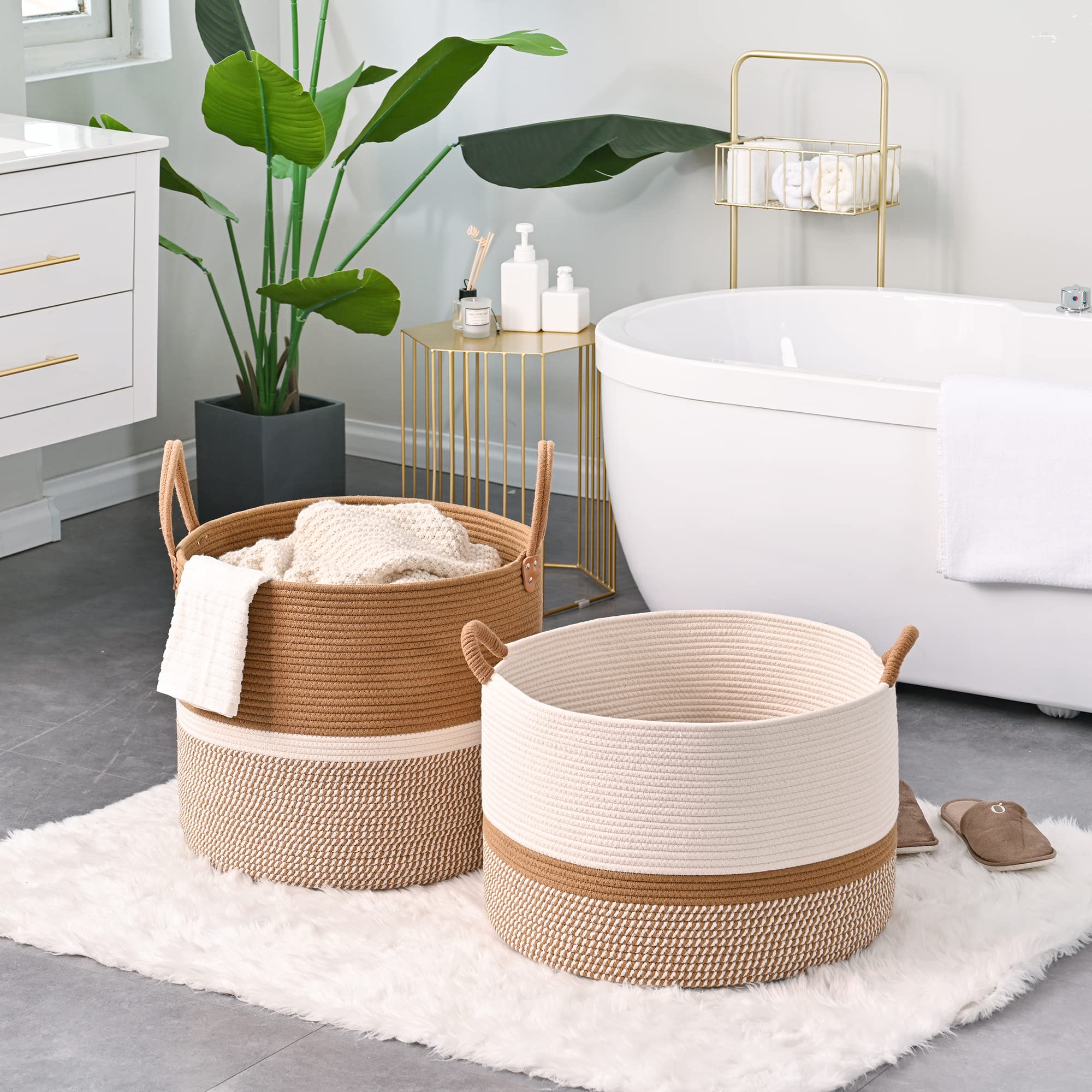 KAKAMAY storage basket maintains shape for years of use