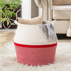 KAKAMAY blanket and pillow storage adds soft decor to living room
