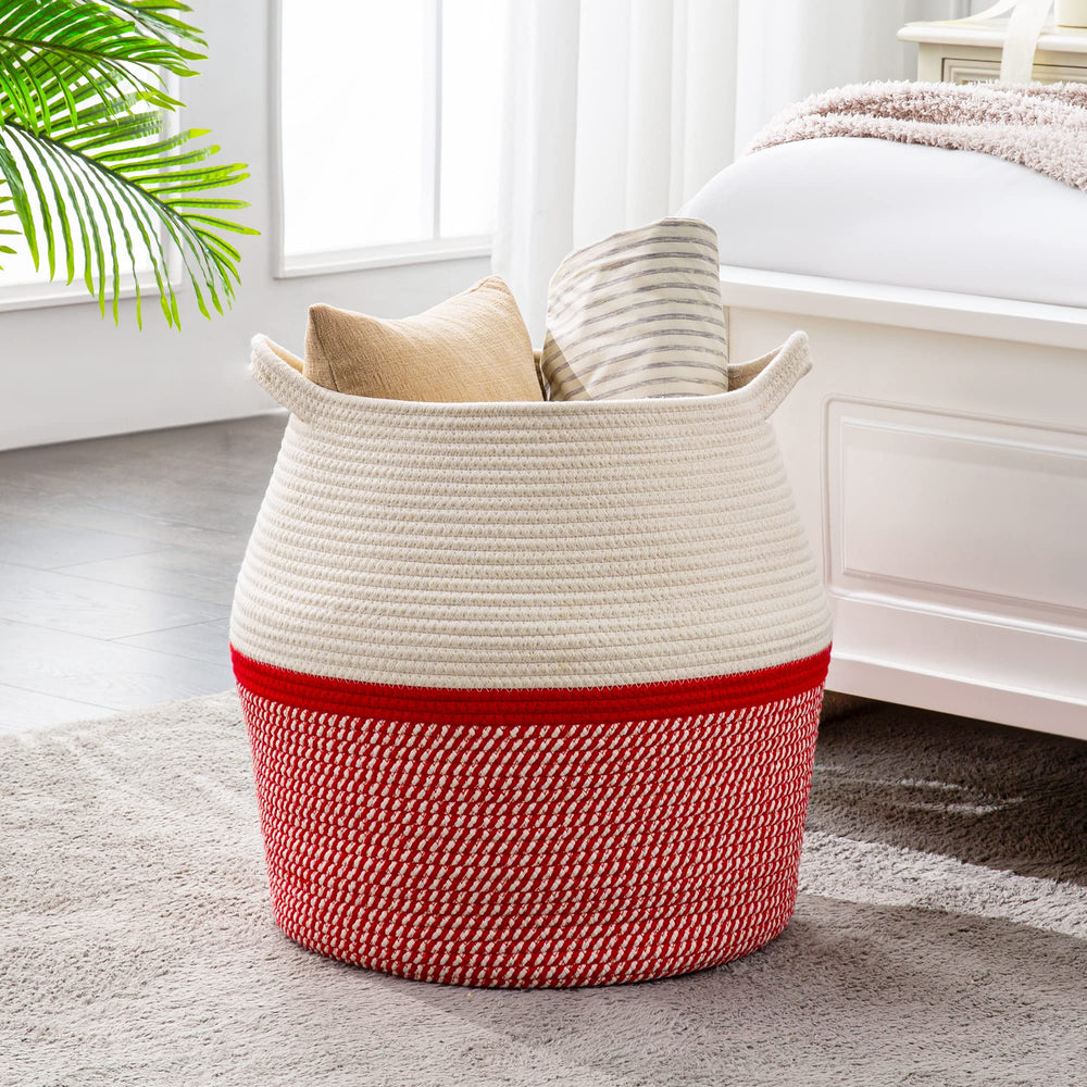 KAKAMAY durable woven basket remains sturdy with daily use
