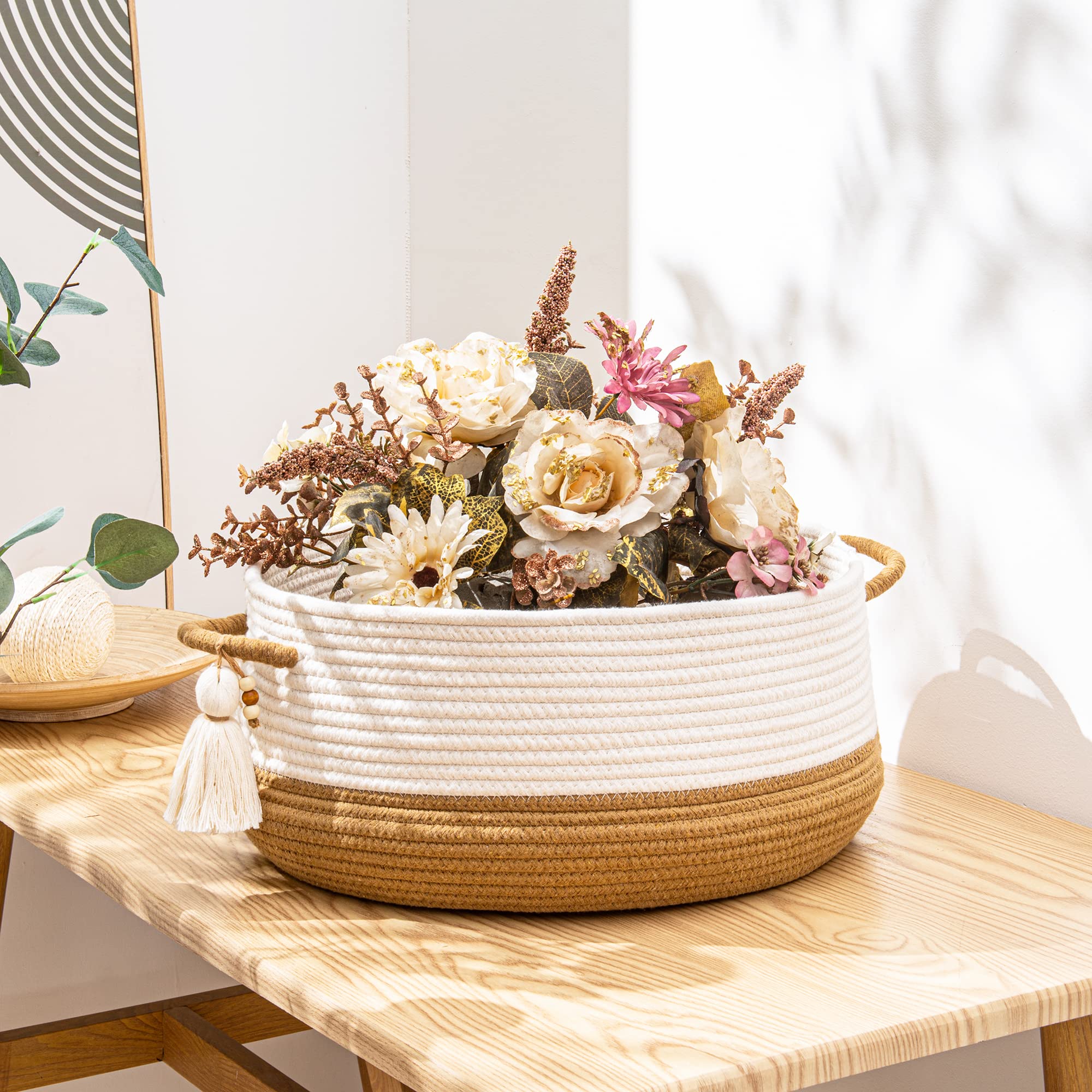 KAKAMAY foldable storage basket, portable and sturdy for daily use