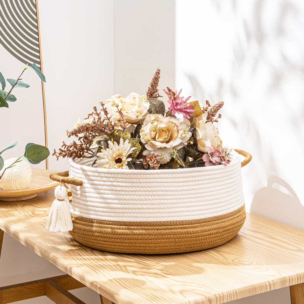 KAKAMAY foldable storage basket, portable and sturdy for daily use