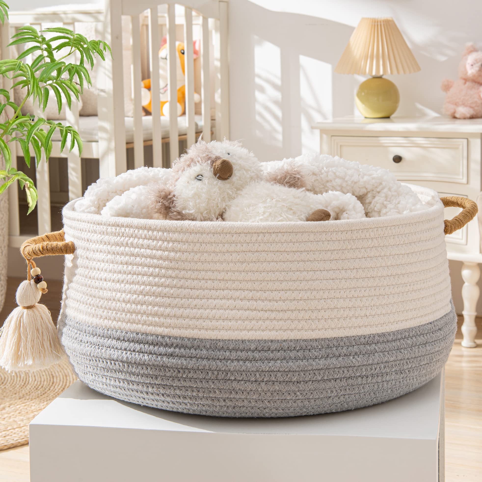 KAKAMAY multi-purpose storage basket gray, versatile home organizer
