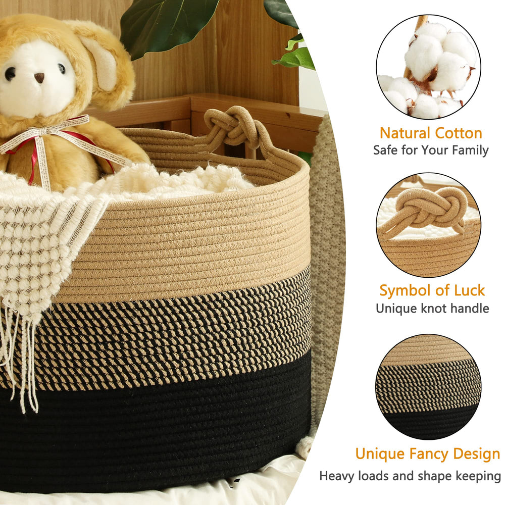 KAKAMAY nursery decor basket for tidy nursery storage.