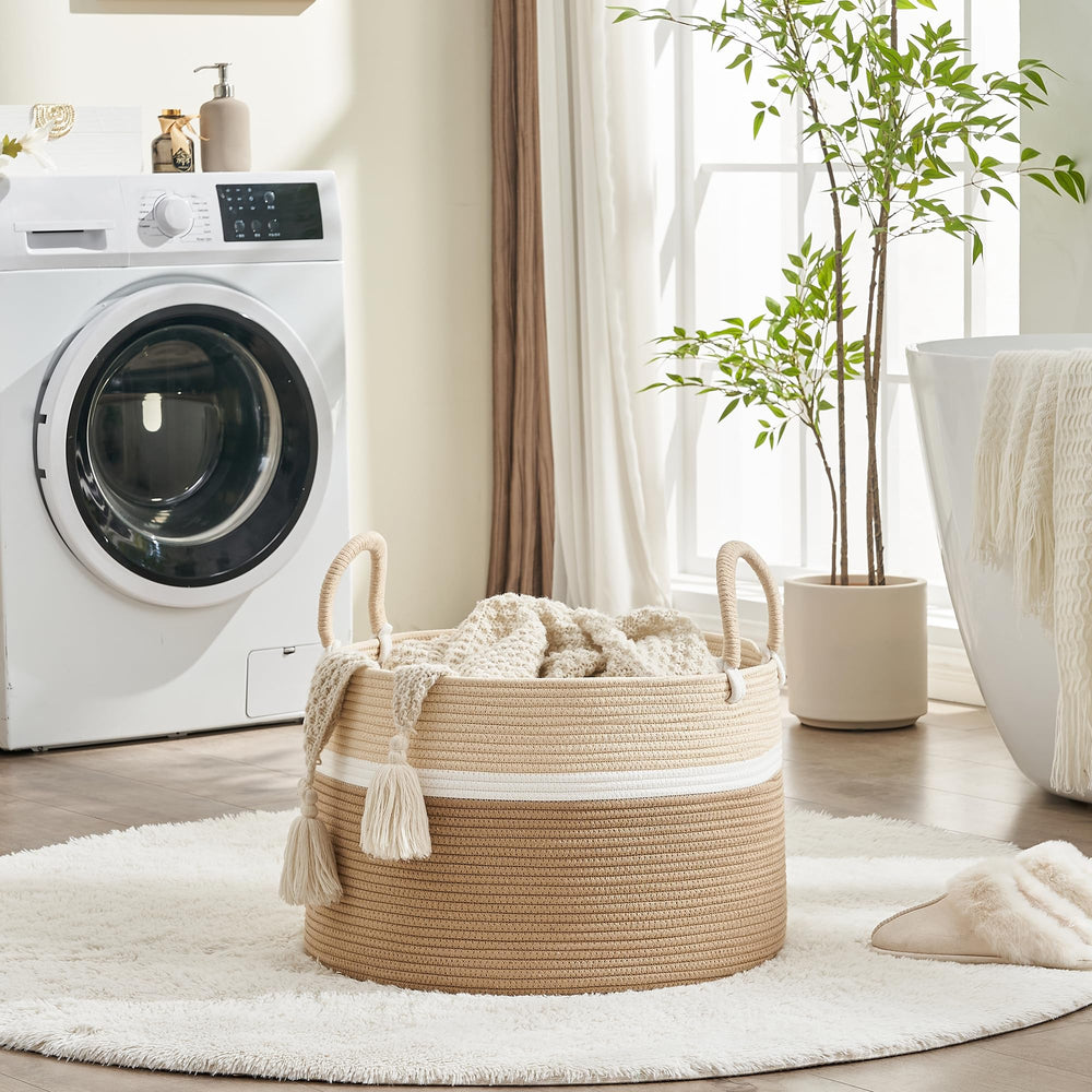 KAKAMAY nursery toy storage basket keeps toys organized and accessible