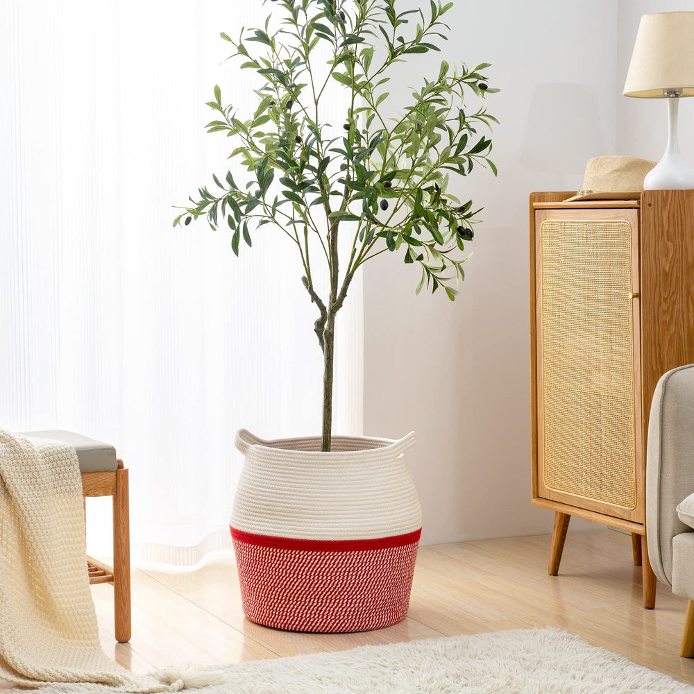KAKAMAY toy and diaper storage basket helps nursery stay tidy