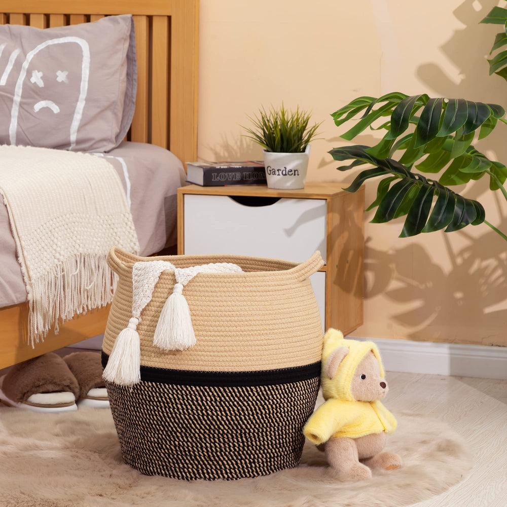 KAKAMAY nursery storage basket blends with decor while organizing essentials