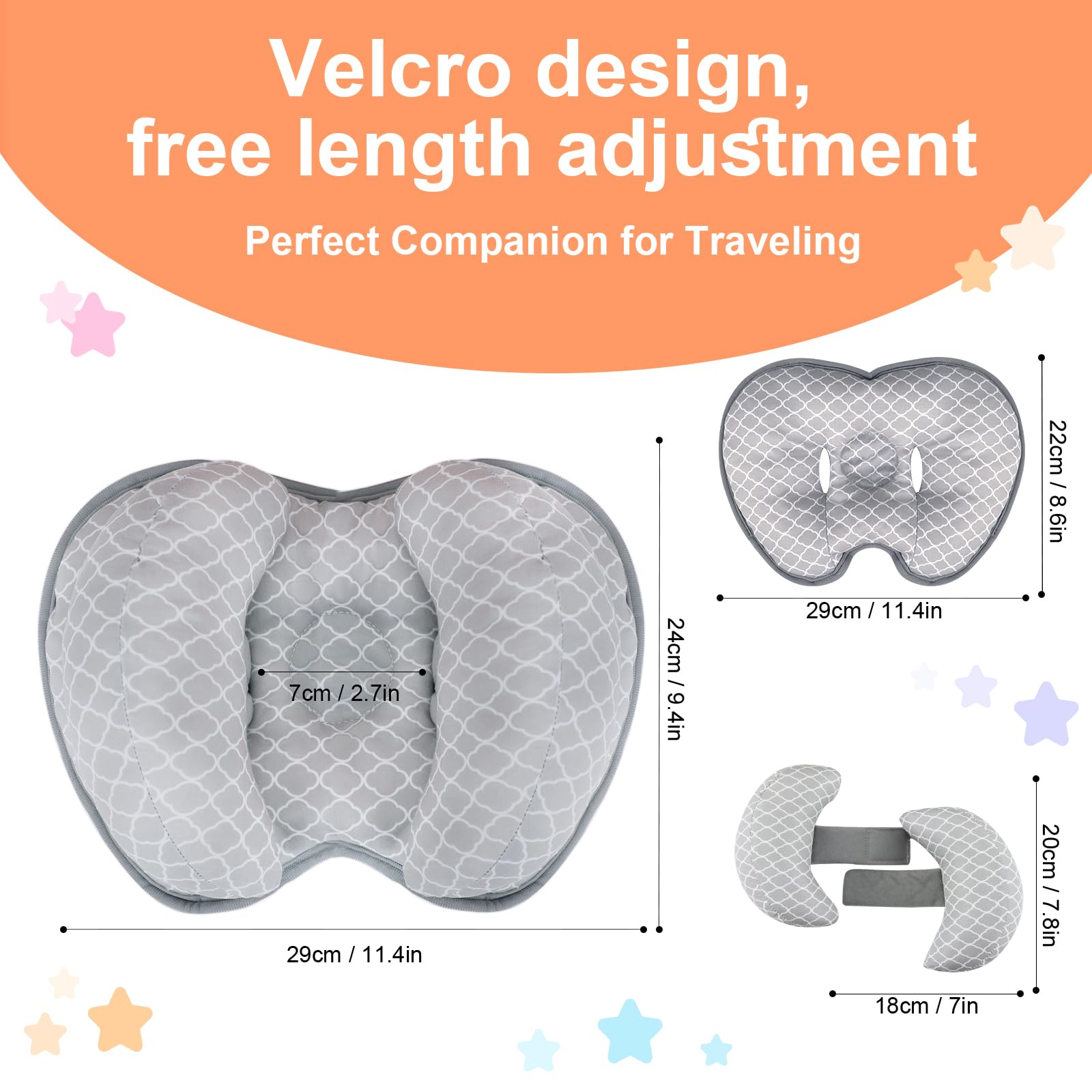 KAKIBLIN adjustable neck pillow adapts to growing kids for longer trips.
