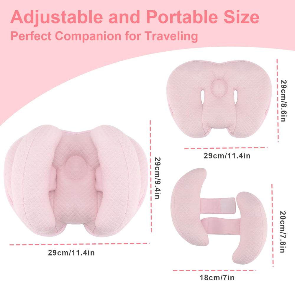 KAKIBLIN adjustable width head pillow 3.5 to 5 inches for a snug fit.