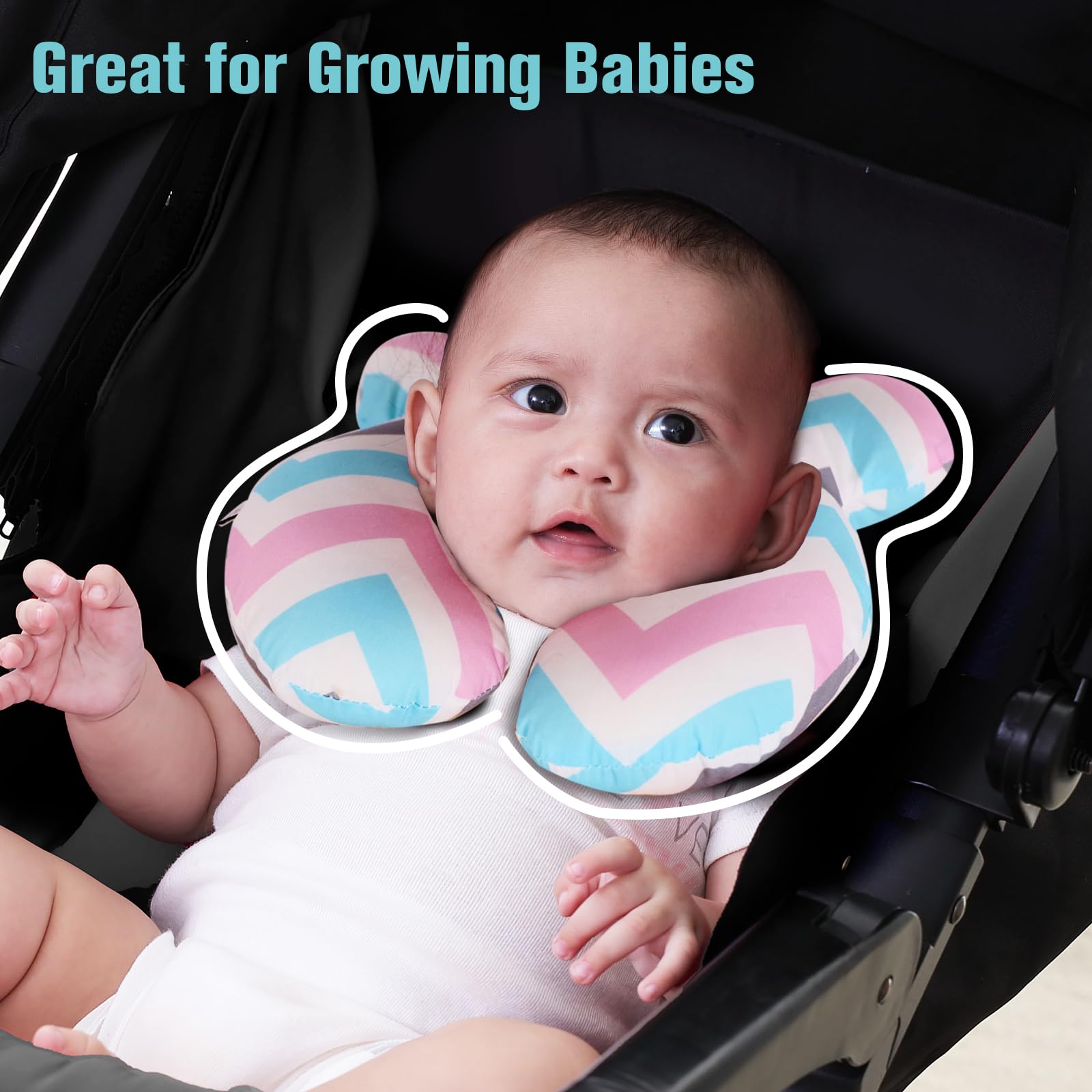 KAKIBLIN lightweight, portable pillow for strollers and swings