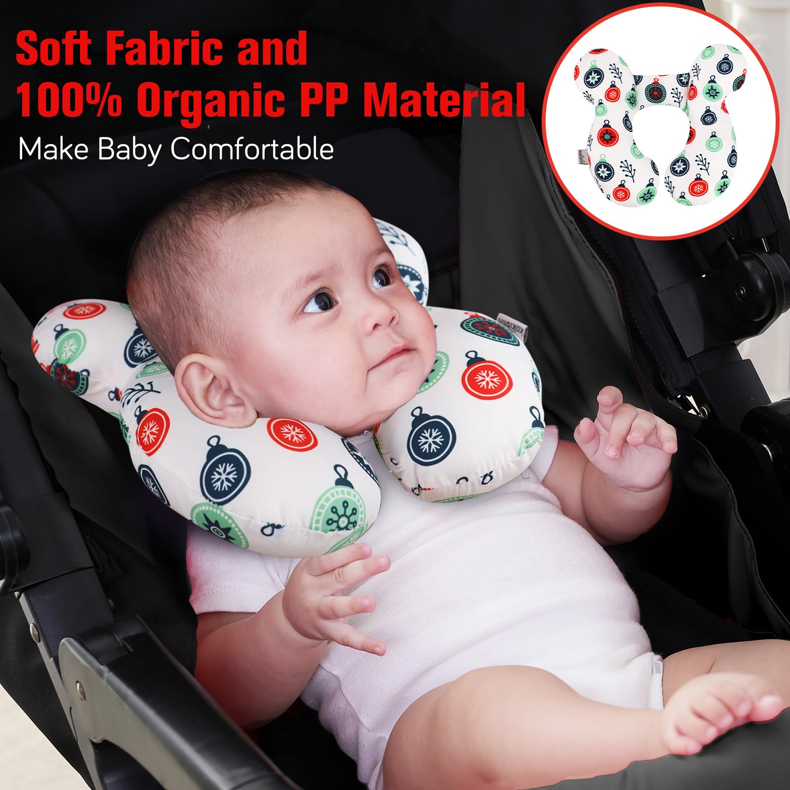 KAKIBLIN head support pillow in soft fabric provides comfortable neck support
