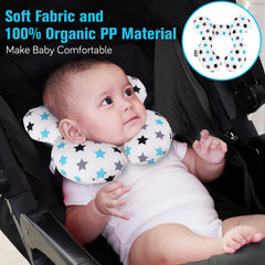 KAKIBLIN baby neck pillow, side view showing compact travel-friendly design.