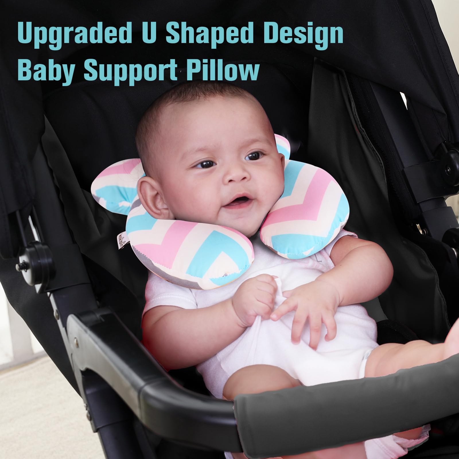 KAKIBLIN travel pillow used in car seats for secure neck support