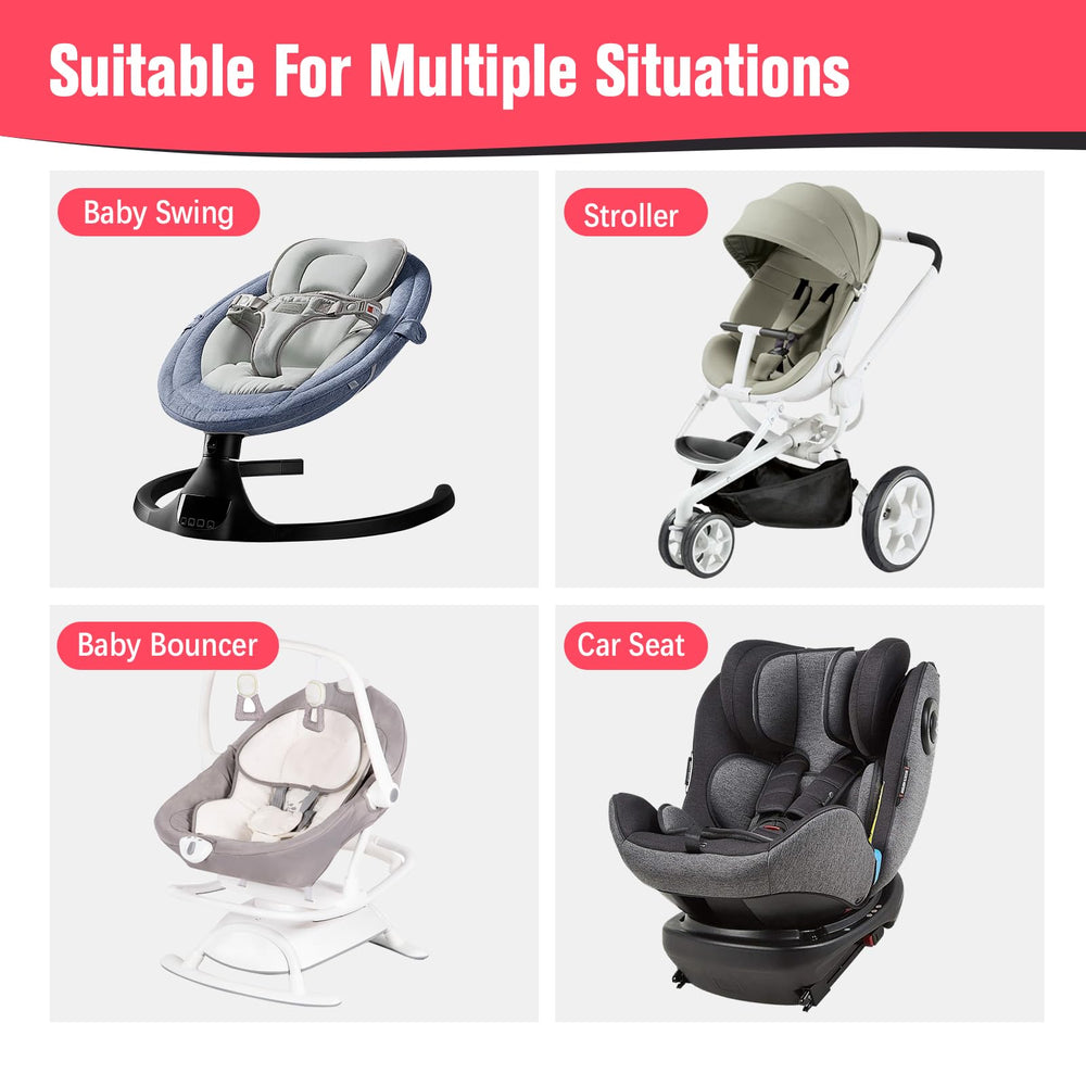 KAKIBLIN Baby Travel Pillow in stroller use provides secure head support