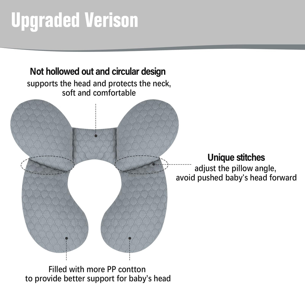 KAKIBLIN Travel Pillow light grey color suitable for all seasons.