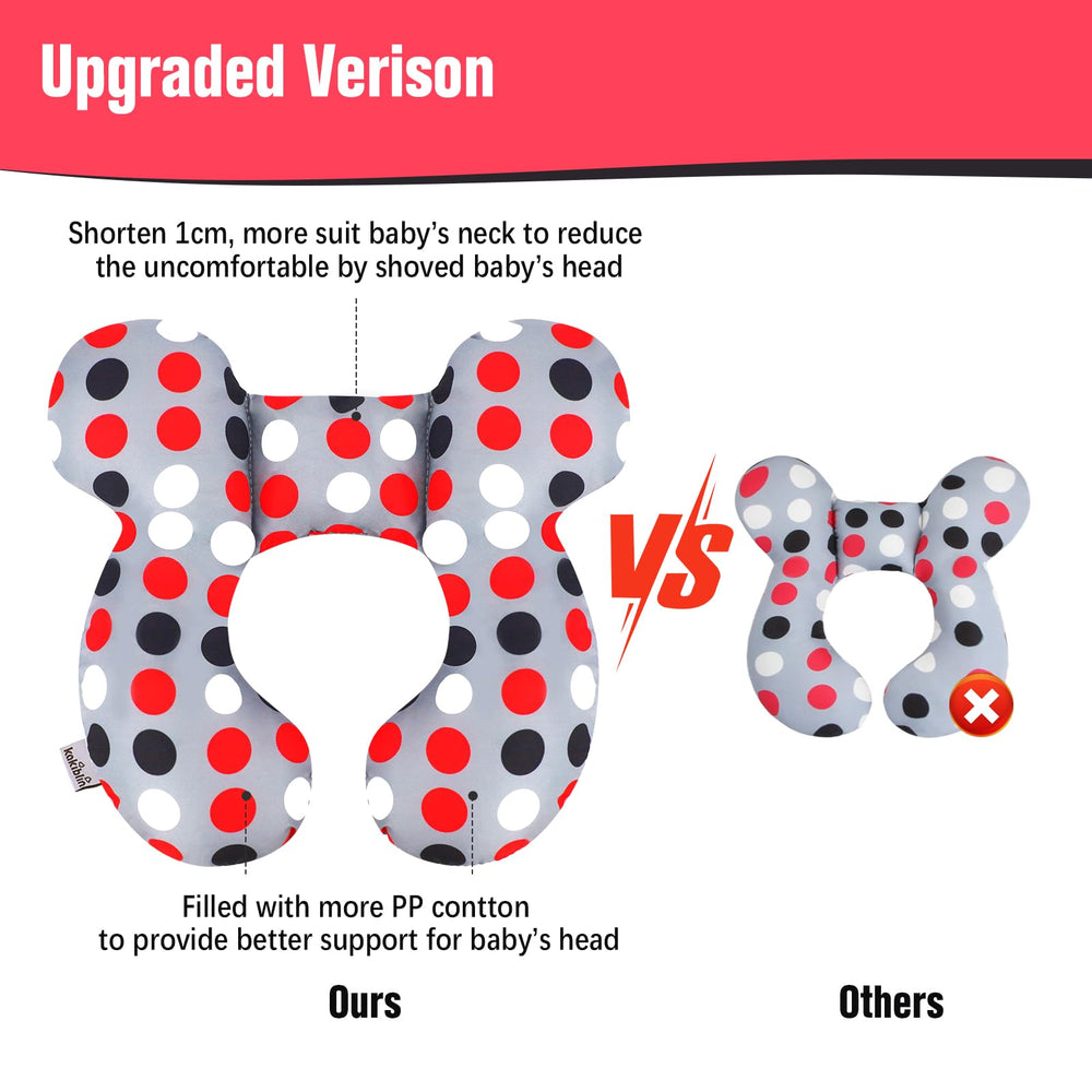 KAKIBLIN Baby Travel Pillow machine washable at 30°C for easy care