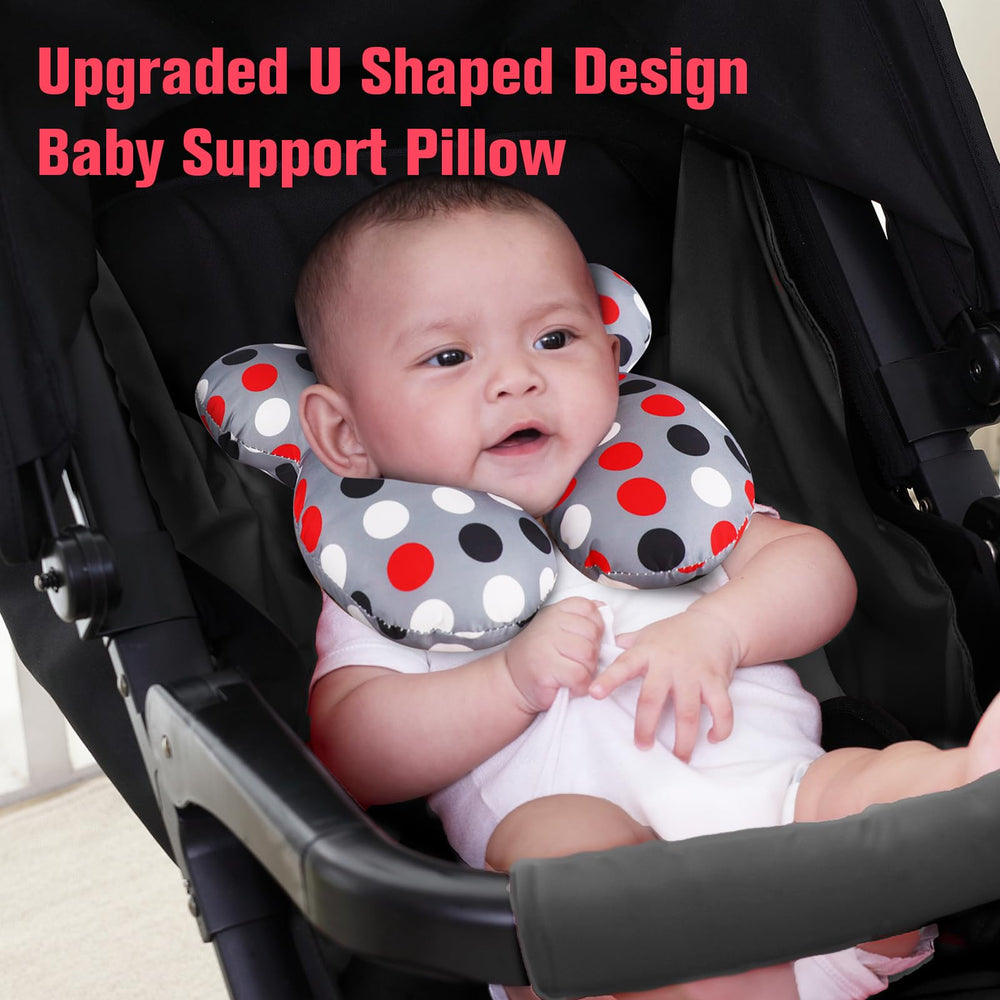 KAKIBLIN Baby Travel Pillow neck support close-up highlighting soft fabric for gentle skin