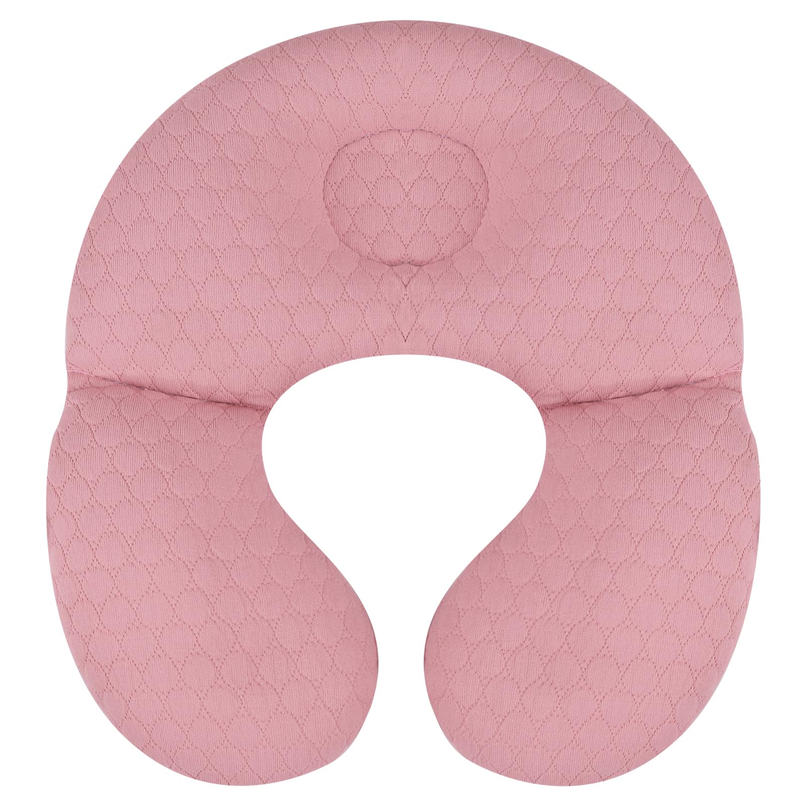 KAKIBLIN baby travel pillow pink with cozy head support for on-the-go use