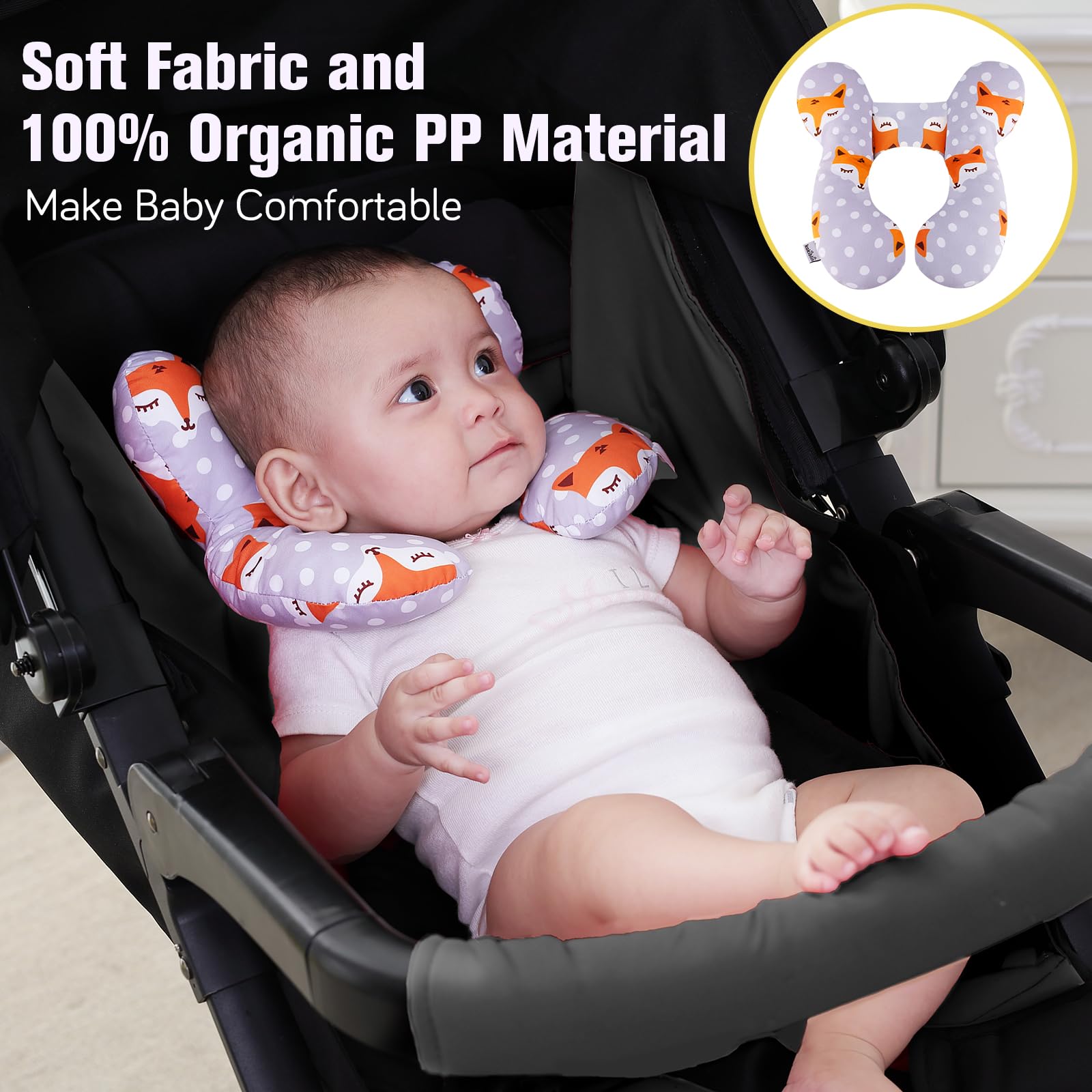 KAKIBLIN pillow showing side support with cotton fill for extra comfort
