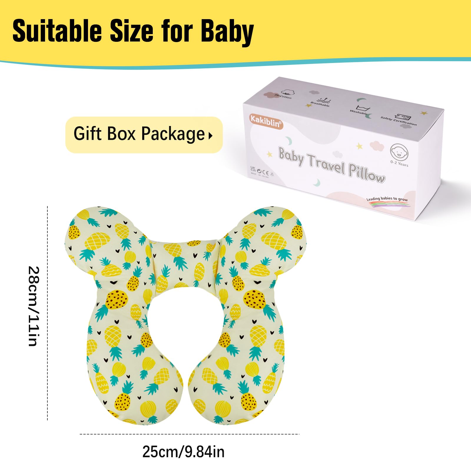 KAKIBLIN size 25x28cm ideal for 0-1 year old babies.