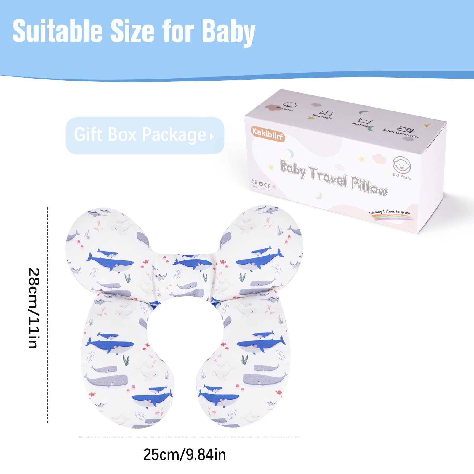 KAKIBLIN Suitable for car seats and strollers to enhance baby comfort on trips.