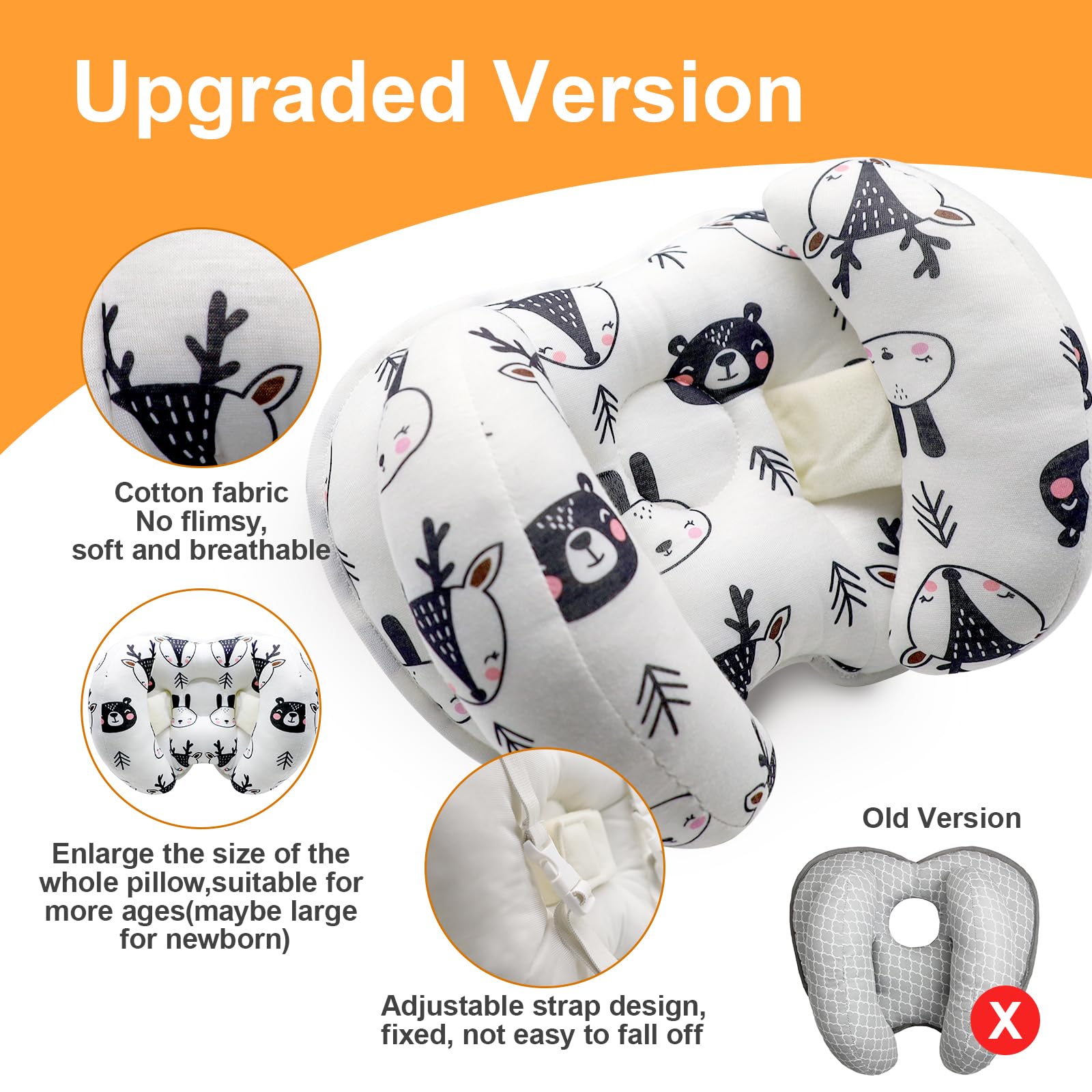KAKIBLIN banana neck pillow adjustable back for a snug fit