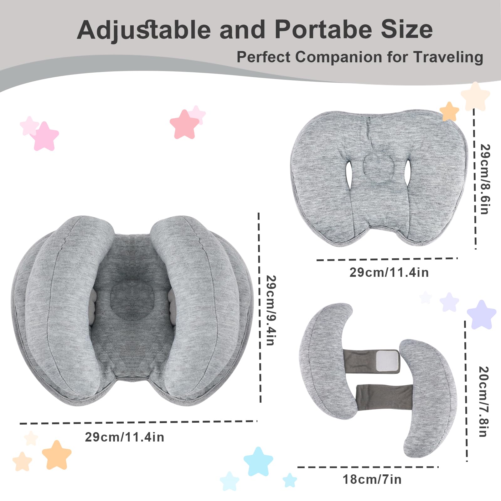 KAKIBLIN breathable polyester fibers keep baby comfortable with good airflow.