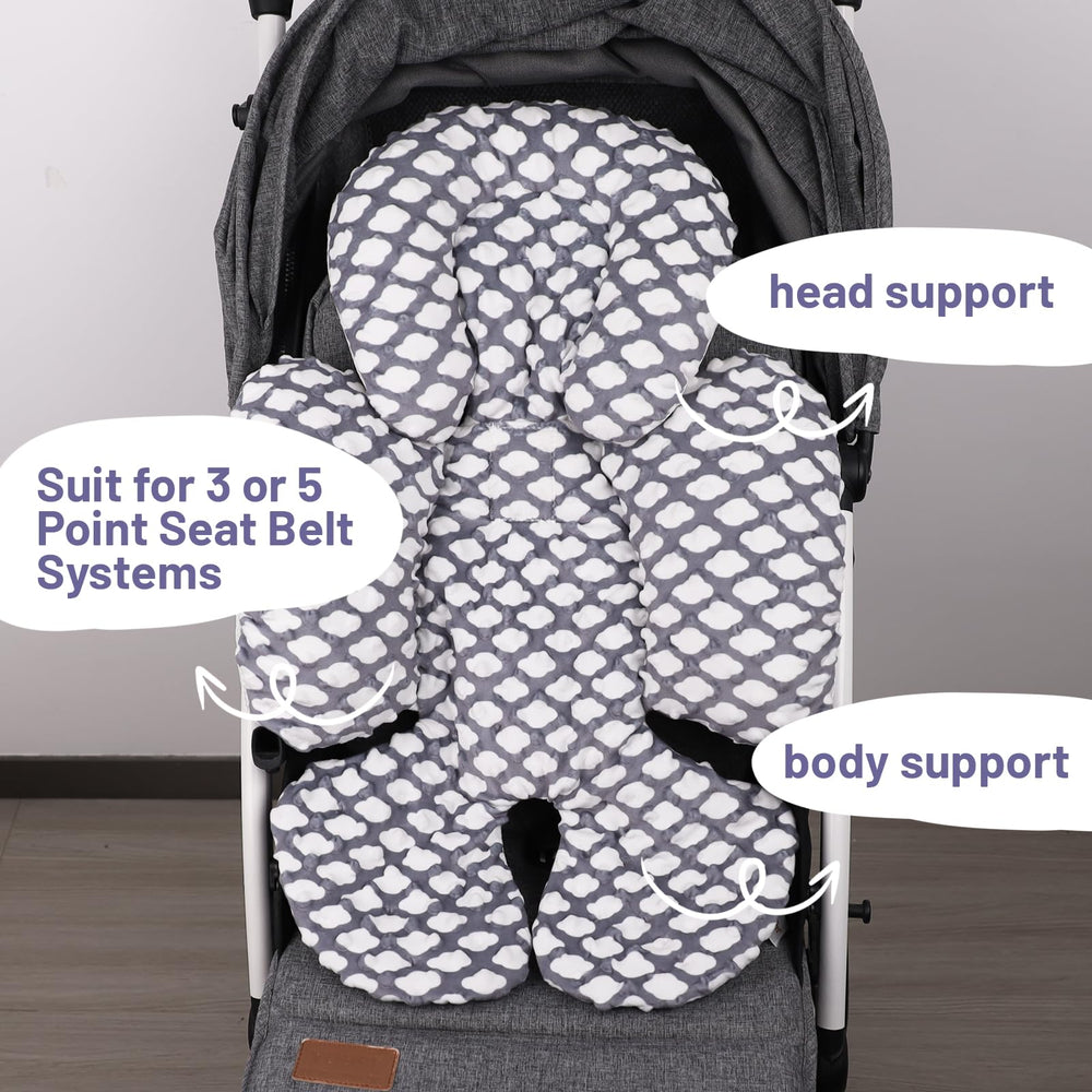KAKIBLIN car-seat insert is removable and washable for easy cleaning.