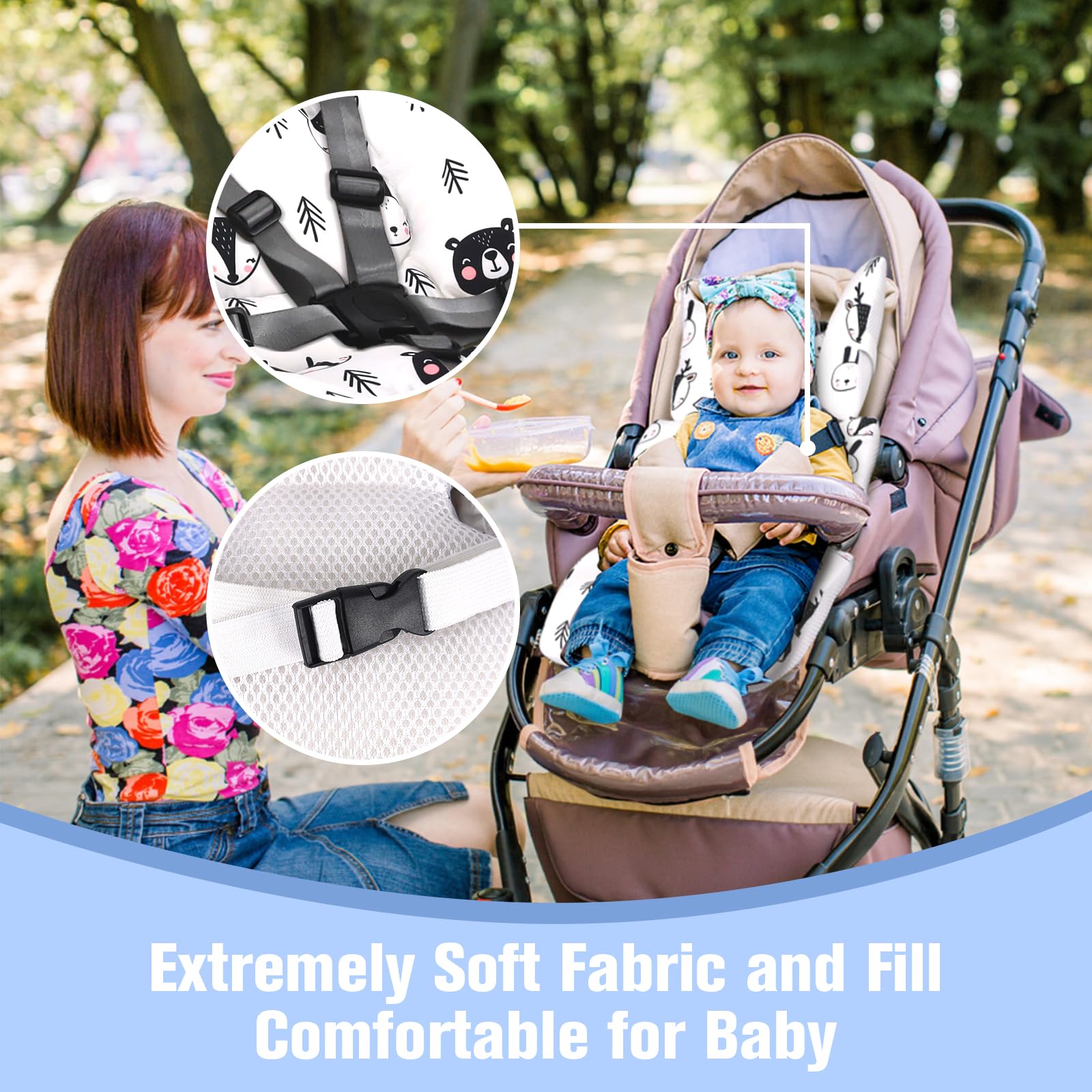 KAKIBLIN compatible with most car seats and stroller harness systems.