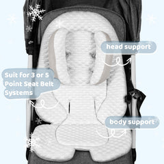 KAKIBLIN dual-sided breathable stroller pad keeps baby comfortable in any weather.