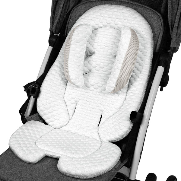 KAKIBLIN infant car seat insert with head and neck support for newborn comfort.