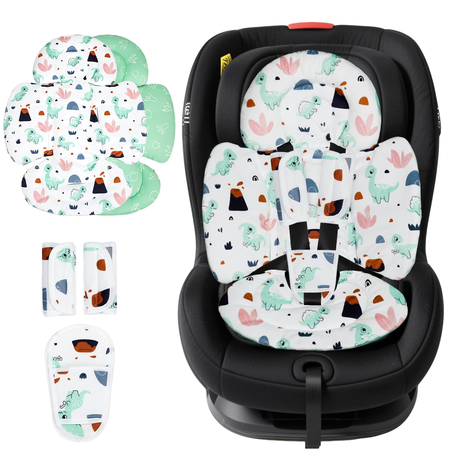 KAKIBLIN infant car seat insert head support delivers plush comfort for newborns on car trips