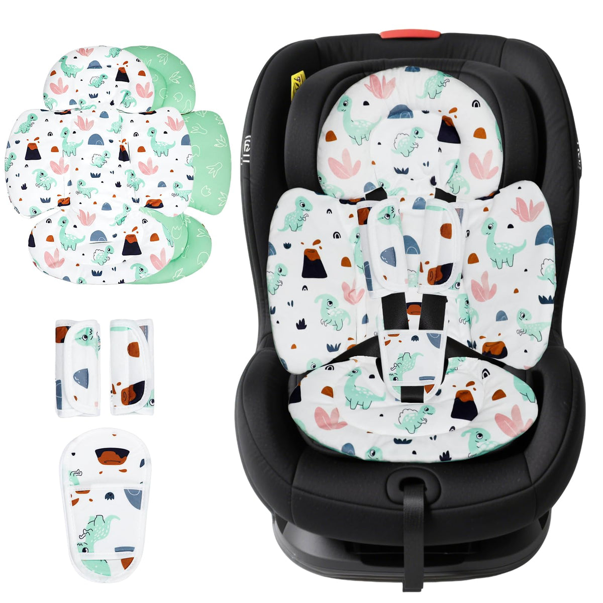 KAKIBLIN infant car seat insert head support delivers plush comfort for newborns on car trips