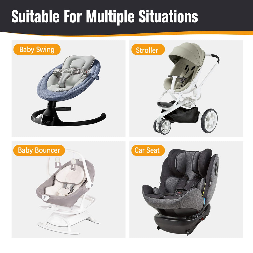KAKIBLIN lightweight portable baby pillow for car seat, swing, and stroller.