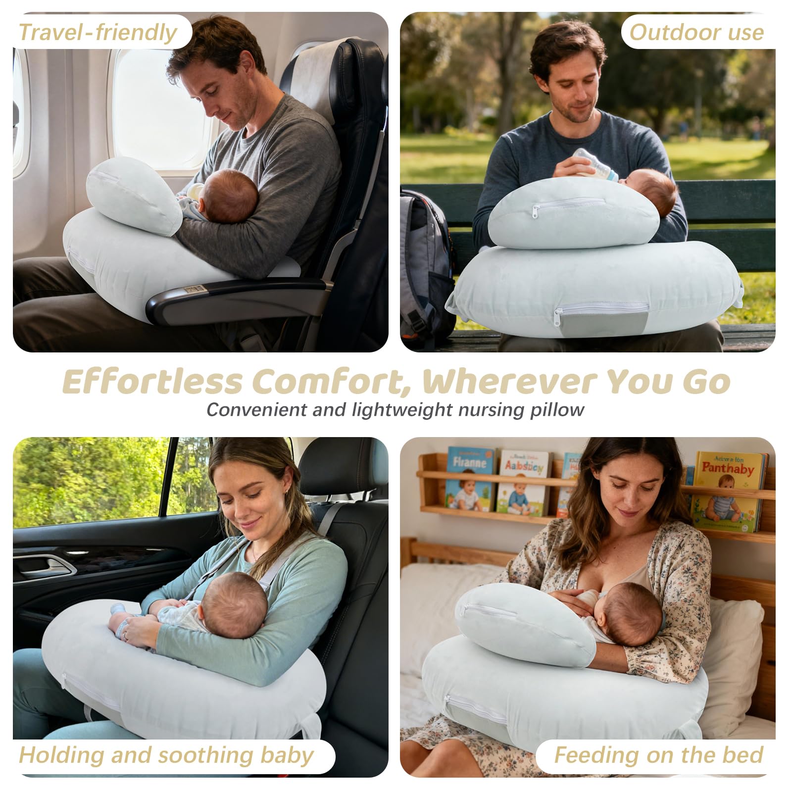KAKIBLIN nursing-pillow-baby-propping shows versatile tummy-time support.