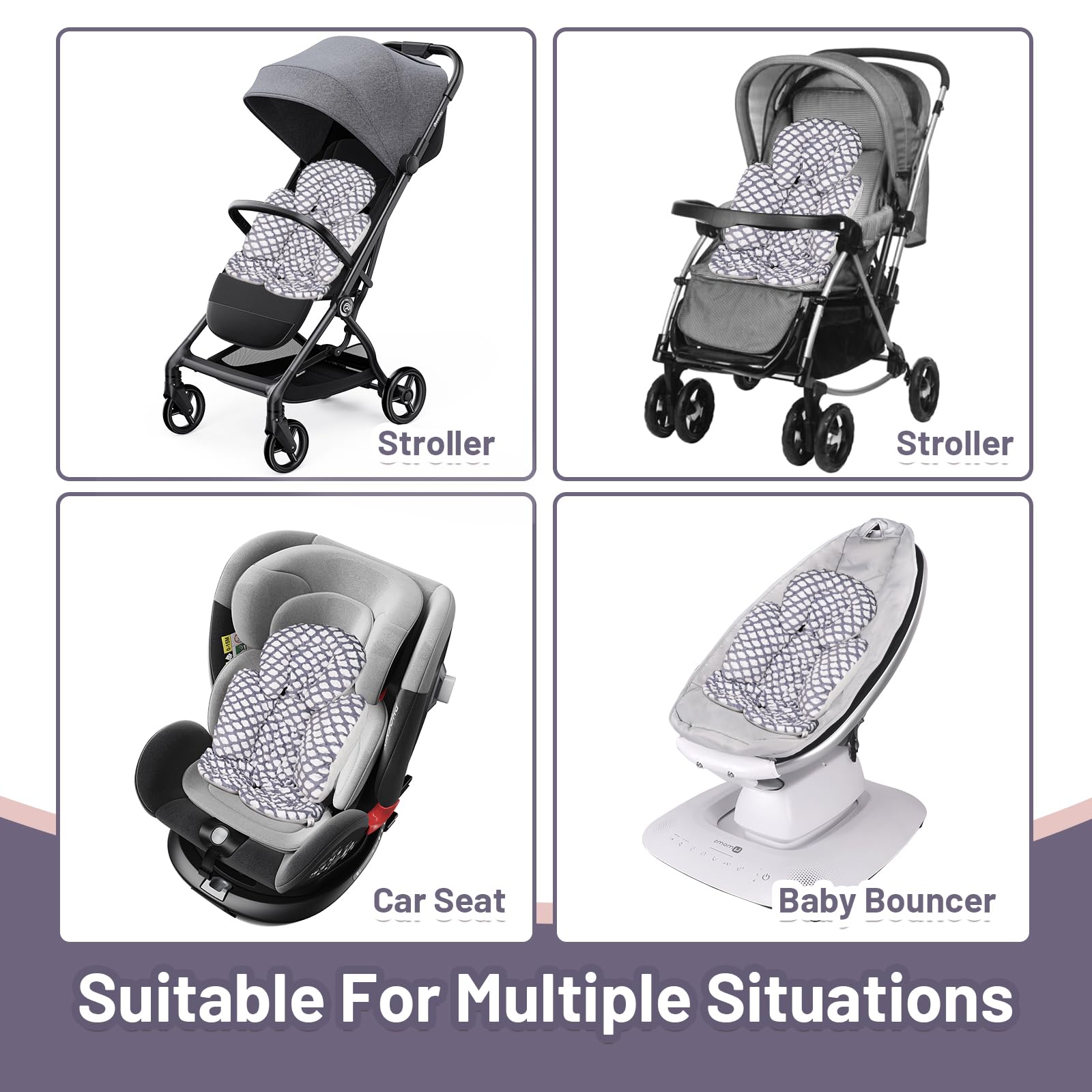 KAKIBLIN stroller cushion supports baby comfort on the go.