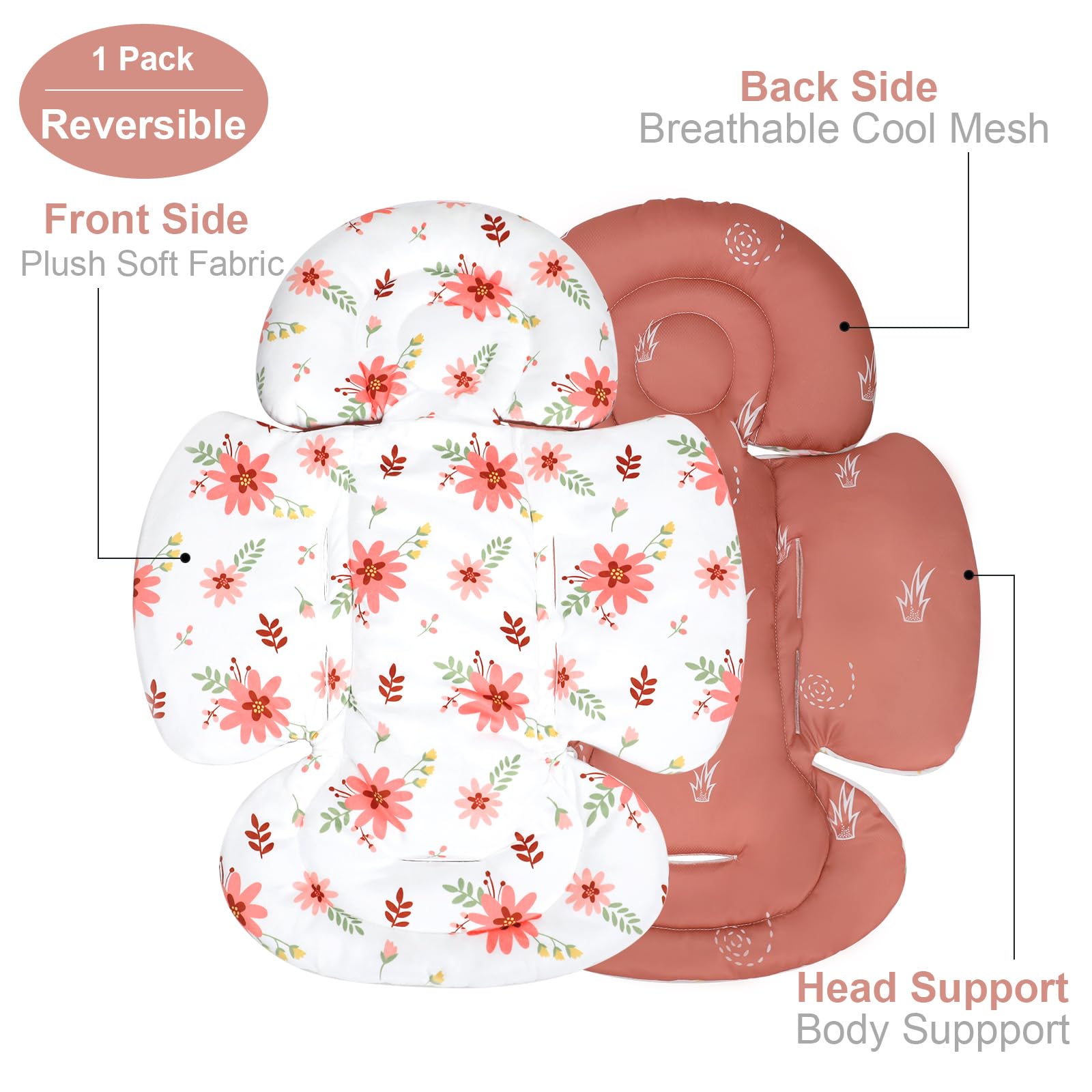 KAKIBLIN reversible sides soft mesh open for breathability