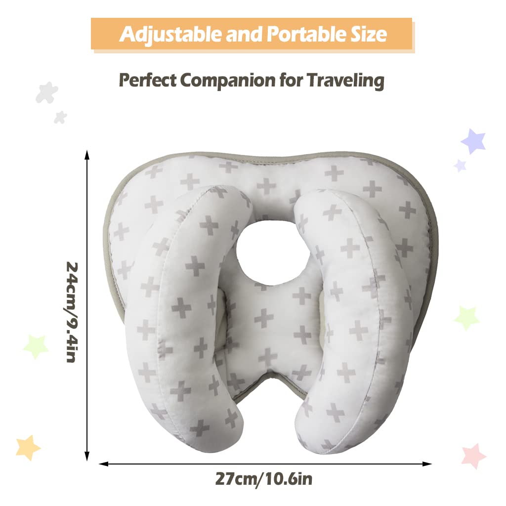 KAKIBLIN soft concave head pillow distributes pressure for comfortable naps