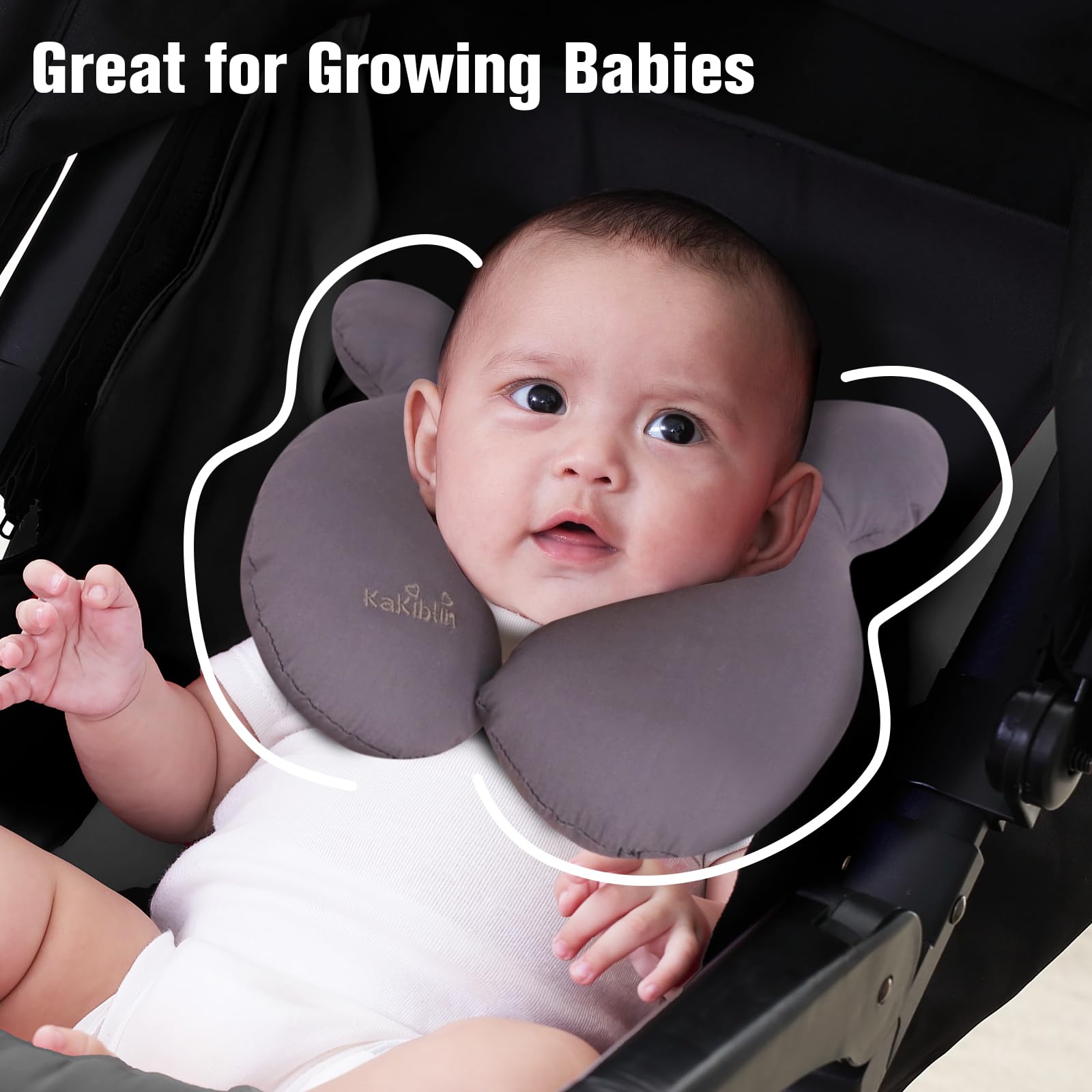 KAKIBLIN soft fabric and pp cotton cushion against sensitive baby skin.