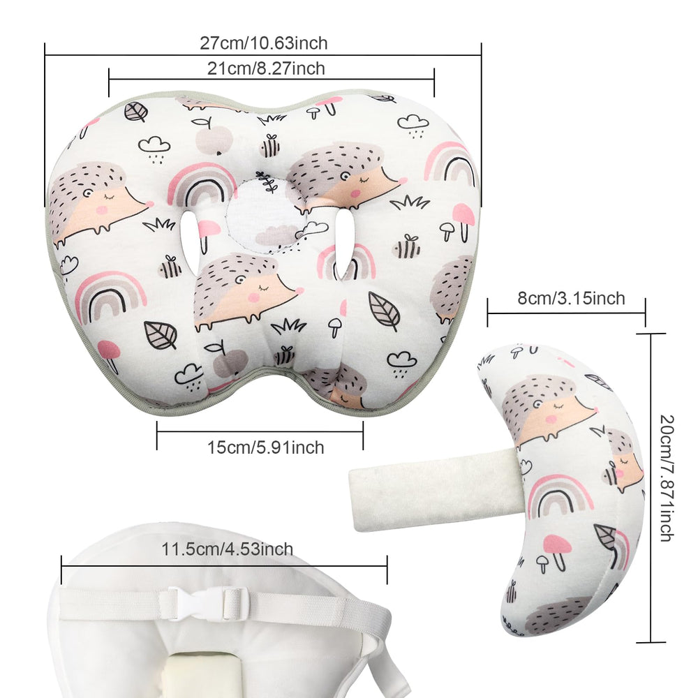 KAKIBLIN portable baby head pillow for car seats and strollers.