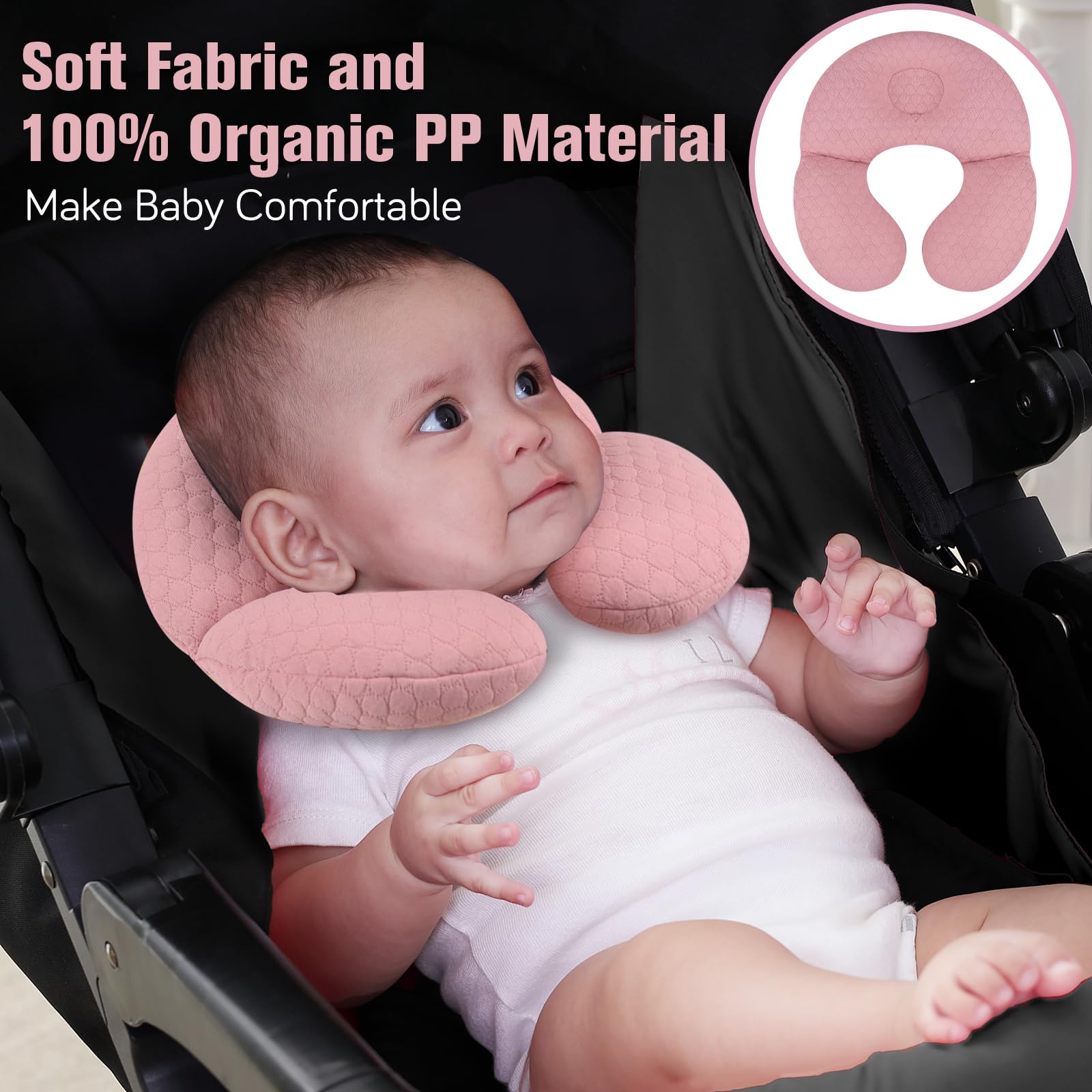 KAKIBLIN upgraded infant neck support for car seats keeps head steady