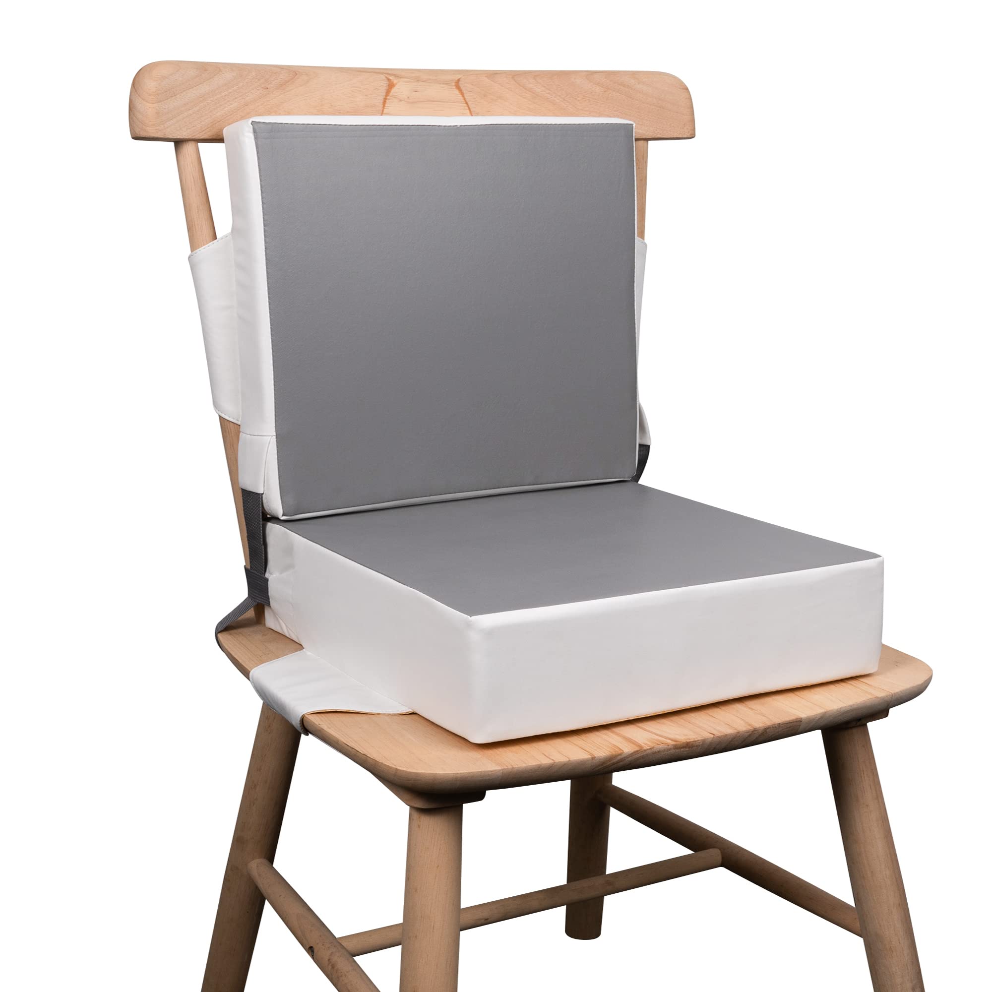 Kalawen booster seat dining cushion for toddlers provides plush support during meals.