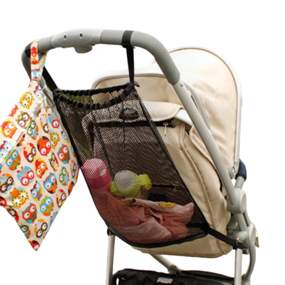 KALDEHVEST universal stroller organizer side view with contents for easy reach
