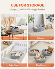 KALLAX bathroom toiletries basket organizes essentials with soft, durable rope.